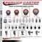 Service Caster 4'' Red Poly Swivel 1-3/8'' Expanding Stem Caster with Brake SCC-EX20S414-PPUB-RED-TLB-138 - alternate 3